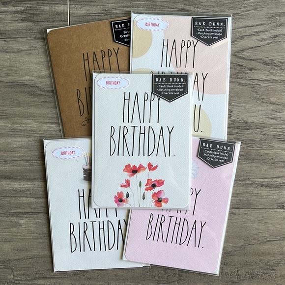 Bundle of 5 NEW Rae Dunn Birthday Cards! - Picture 9 of 9